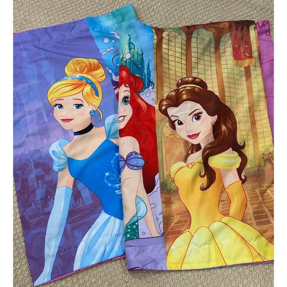 Disney Princess Pillowcases Girls Standard Cinderella Ariel Belle 2 Pack 30x23